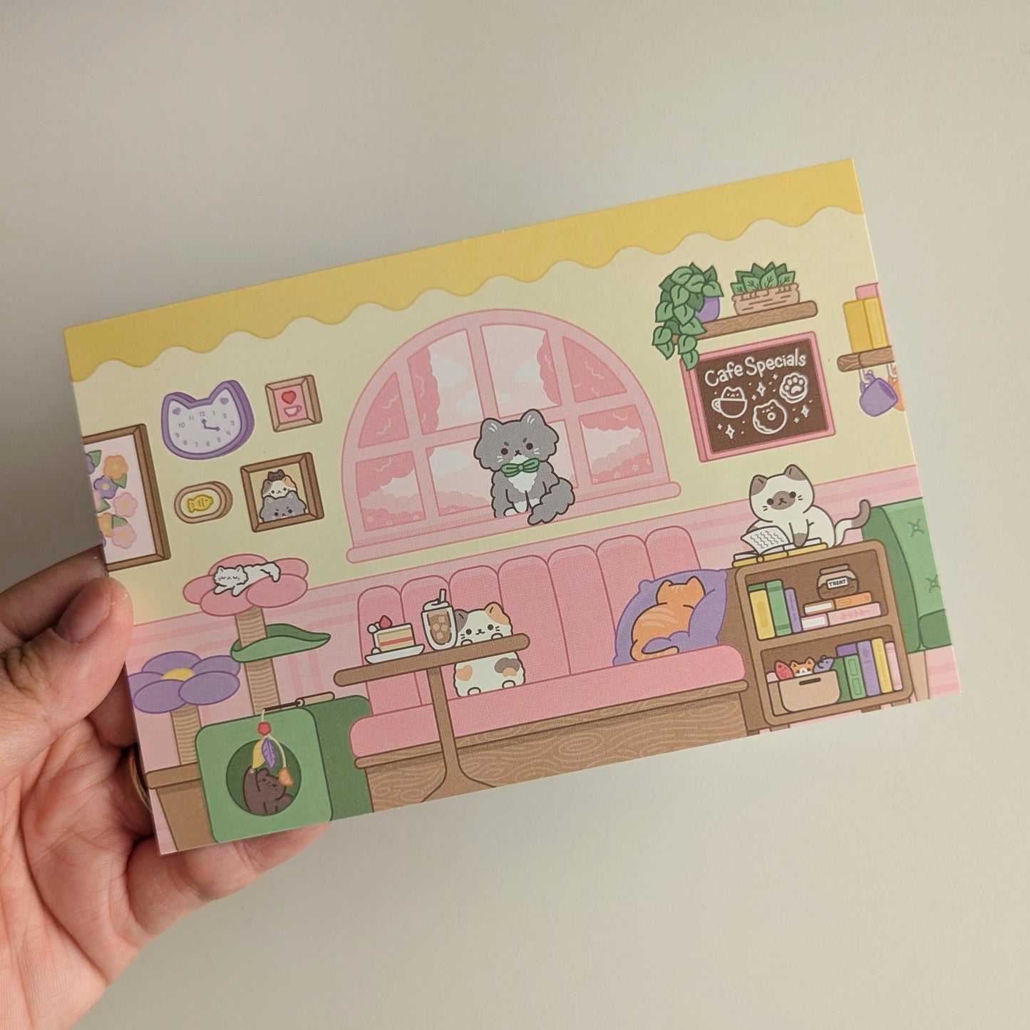 Cat Cafe Charity Pack (Mini Print, Stickers) 💖 50% Profits to Charity 💖