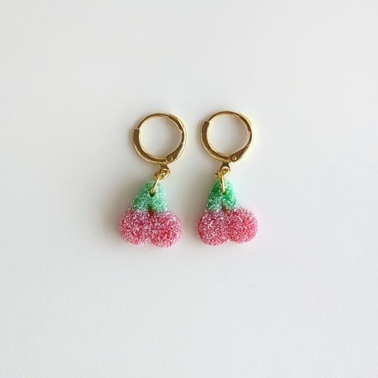 Sour Cherry Candy Earrings