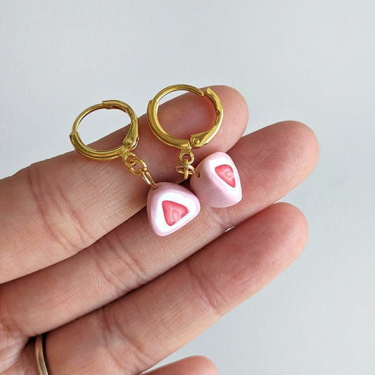 Mini Strawberry Mochi Earrings