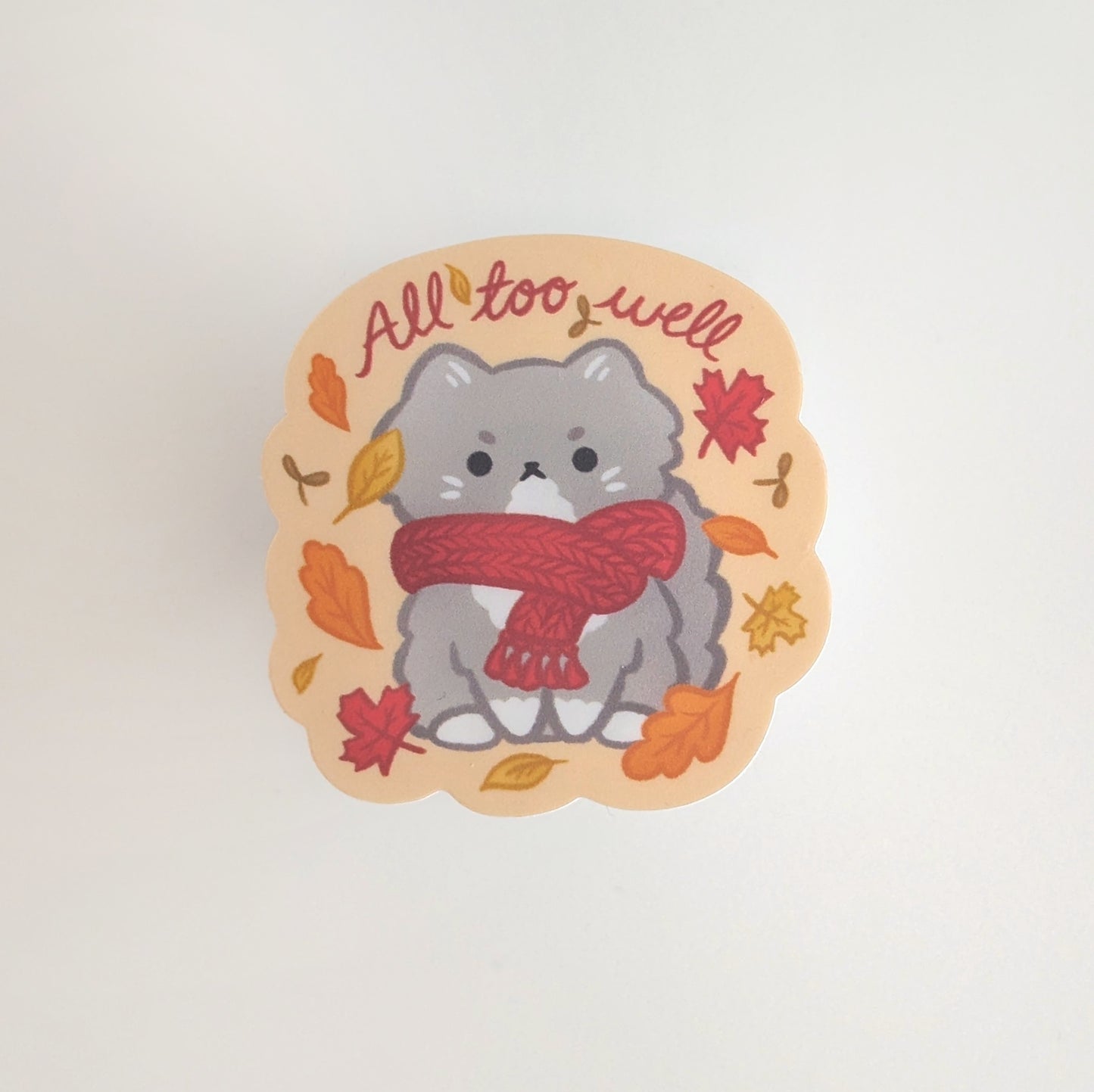 Red Scarf Miyagi Sticker (Matte)
