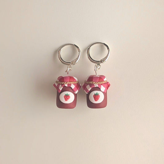 Strawberry Jam Jars Earrings