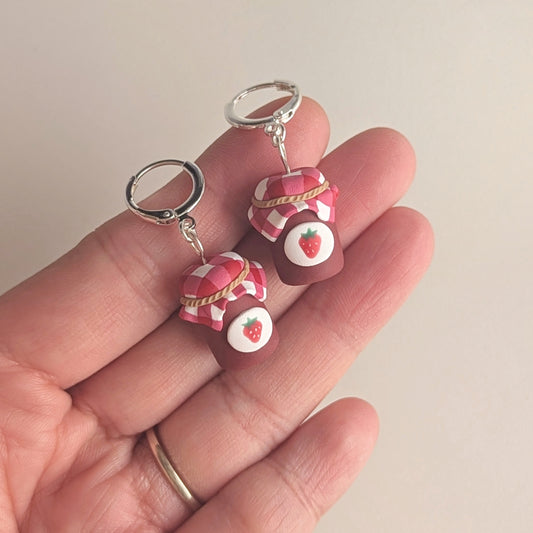 Strawberry Jam Jars Earrings