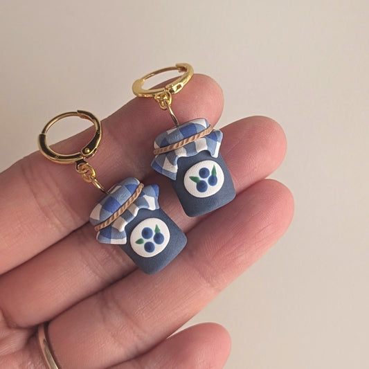Blueberry Jam Jars Earrings