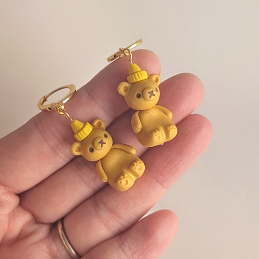 Honey Bear Bottle Earrings