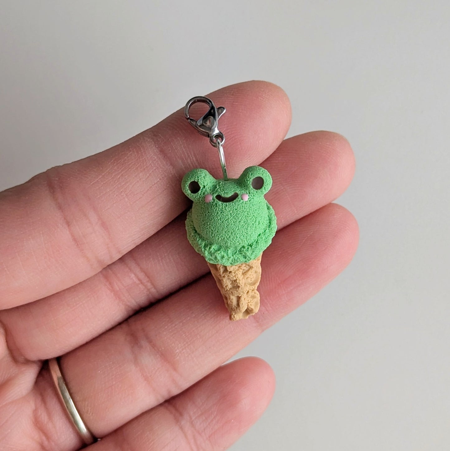 Frog Ice Cream Cone Charm