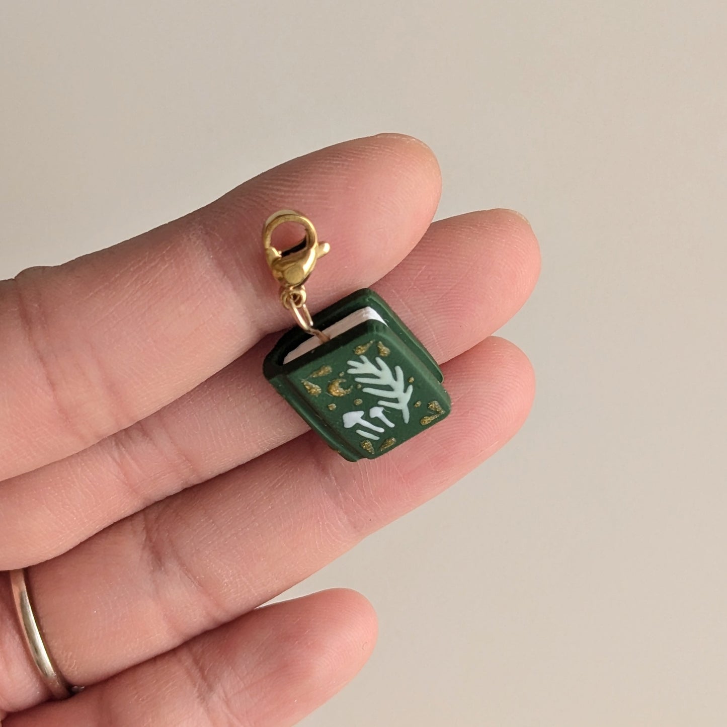 Green Nature Book Charm