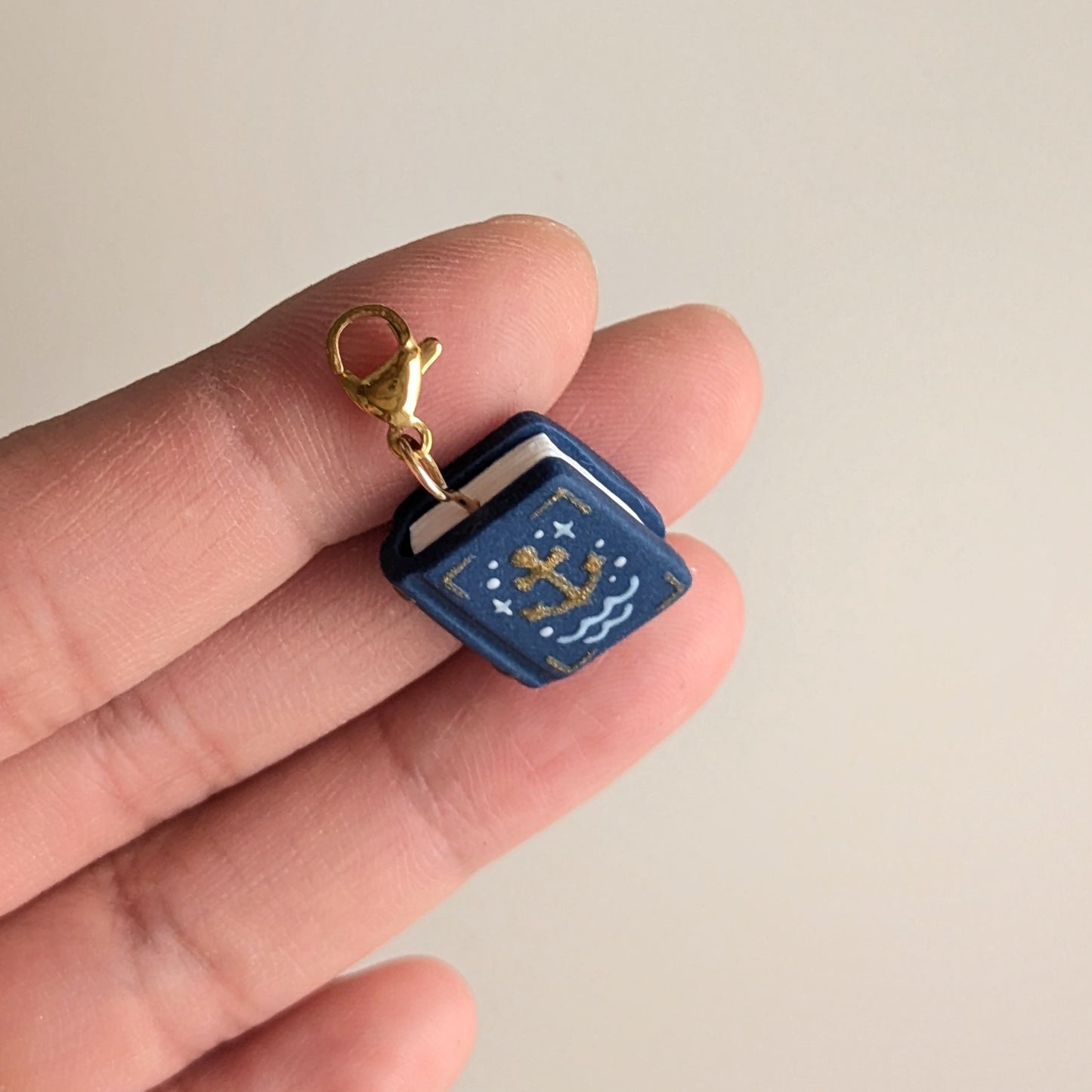 Blue Nautical Book Charm