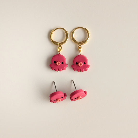 Mini Octopus Earrings (Dangle + Studs)