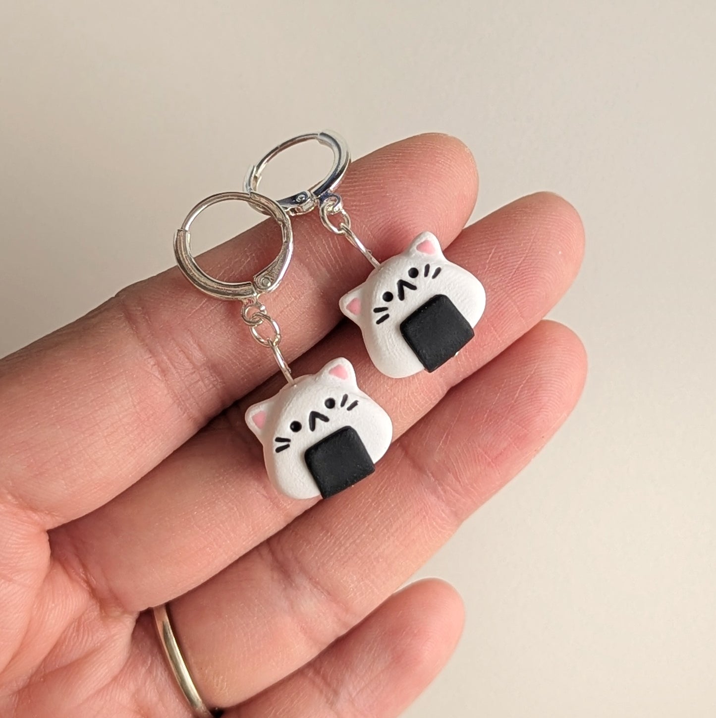 Cat Onigiri Earrings