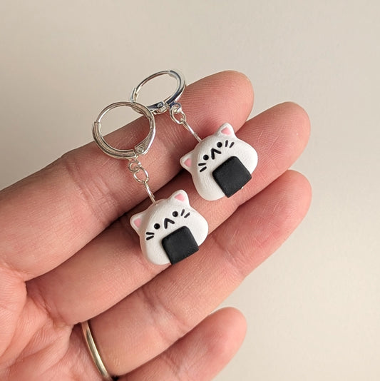 Cat Onigiri Earrings