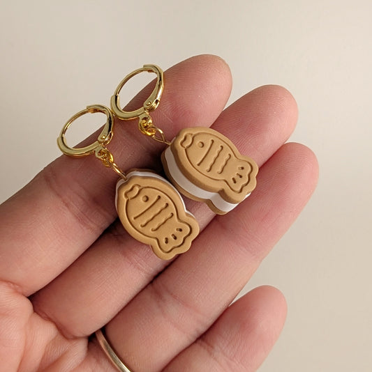 Taiyaki Ice Cream Sandwich Earrings