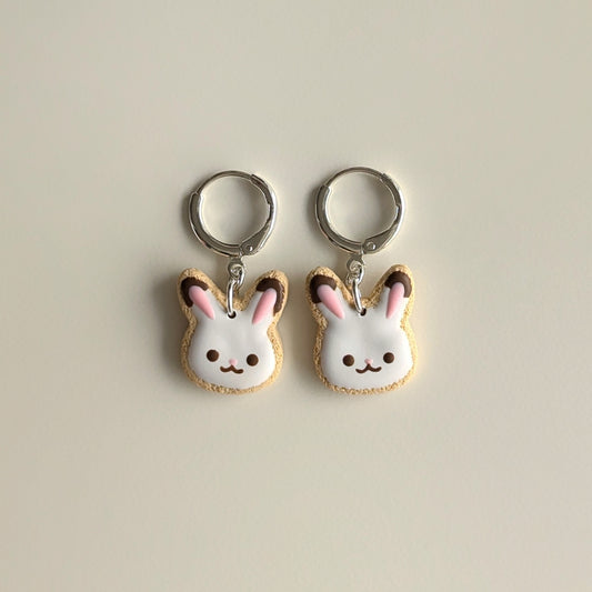 Choco Bunny Cookie Earrings