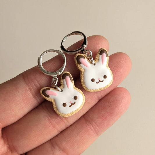 Choco Bunny Cookie Earrings