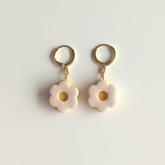 Daisy Lemon Linzer Cookie Earrings