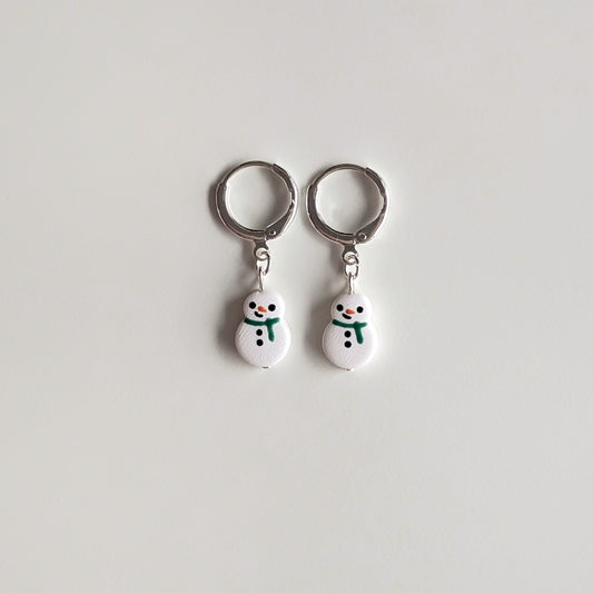 Mini Snowman Earrings
