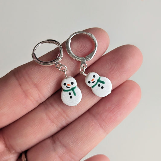 Mini Snowman Earrings