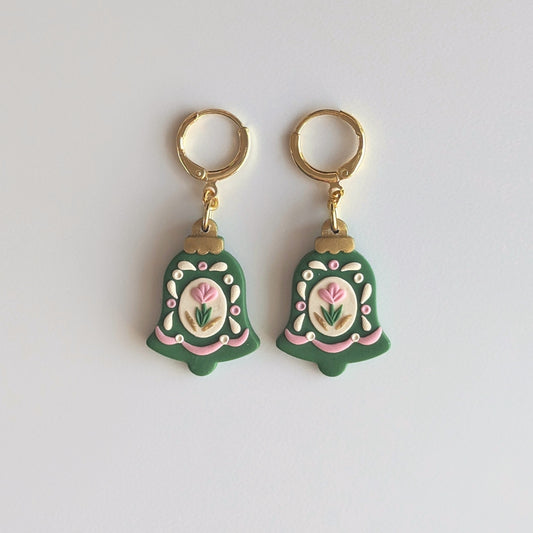 Vintage Bell Ornament Earrings