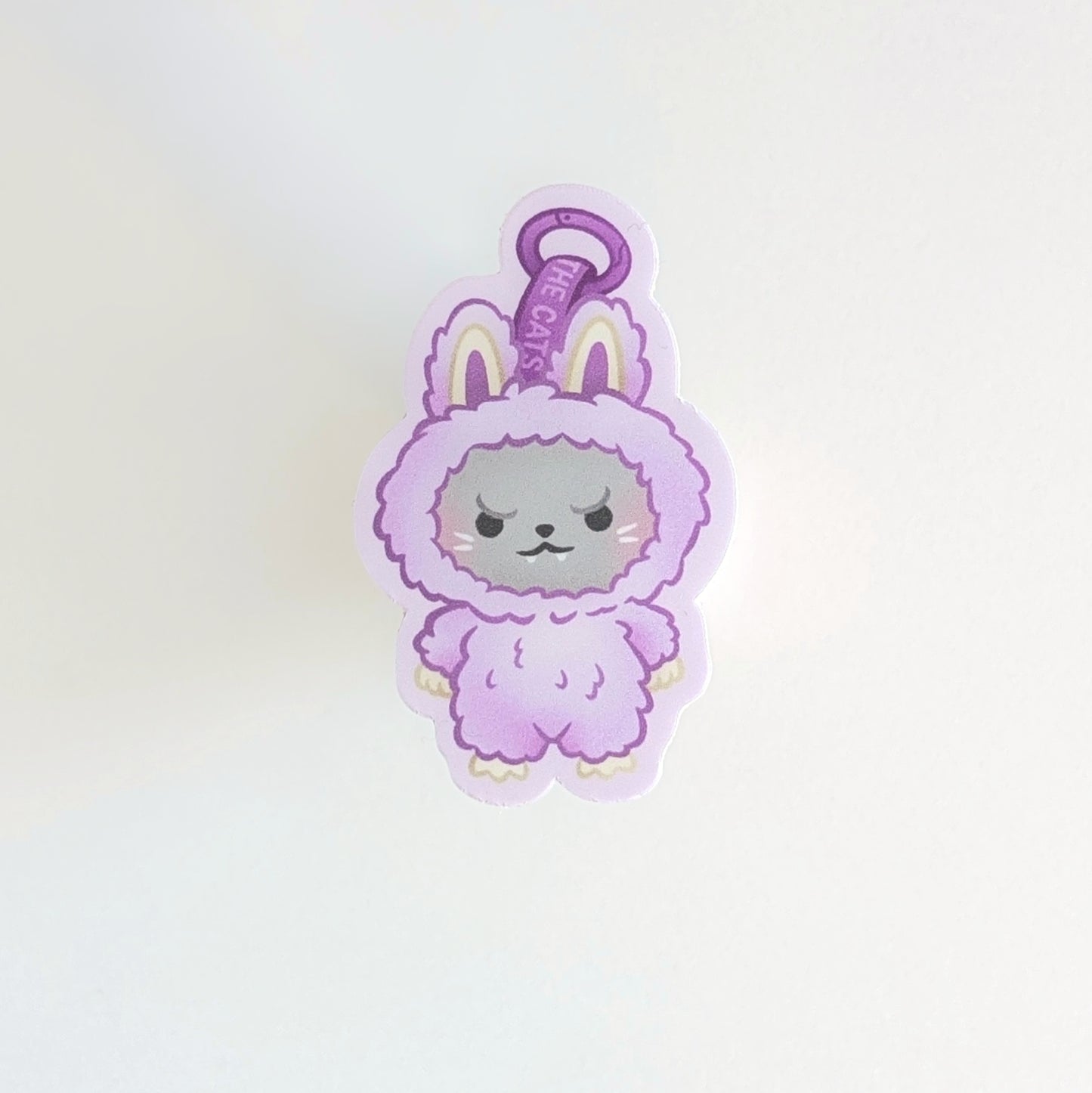 Cat Plush Pendant Sticker (Matte)