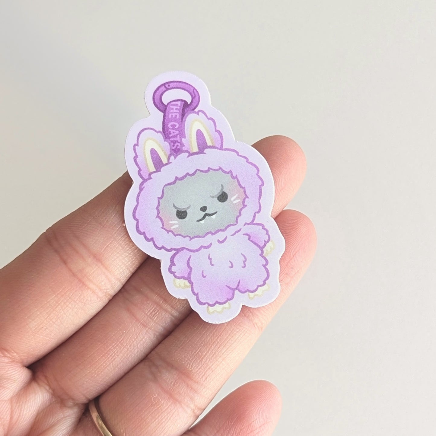 Cat Plush Pendant Sticker (Matte)