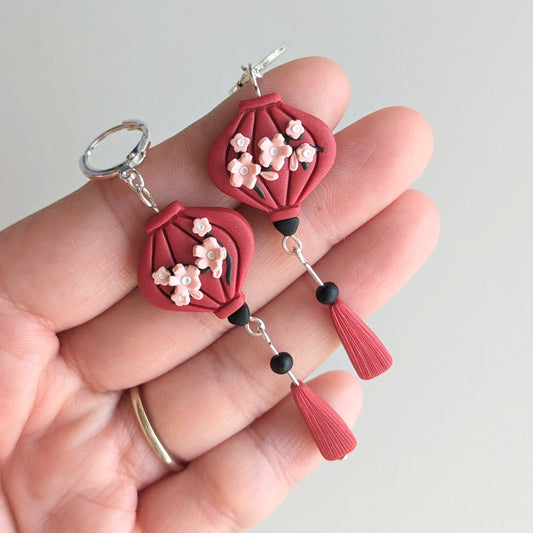 Red Lantern Earrings