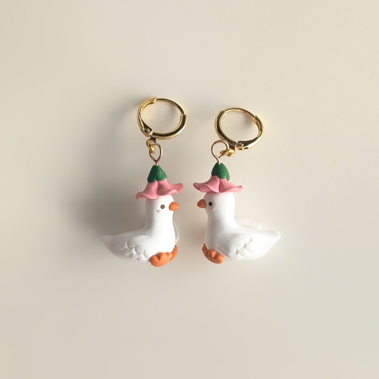 Flower Goose Earrings