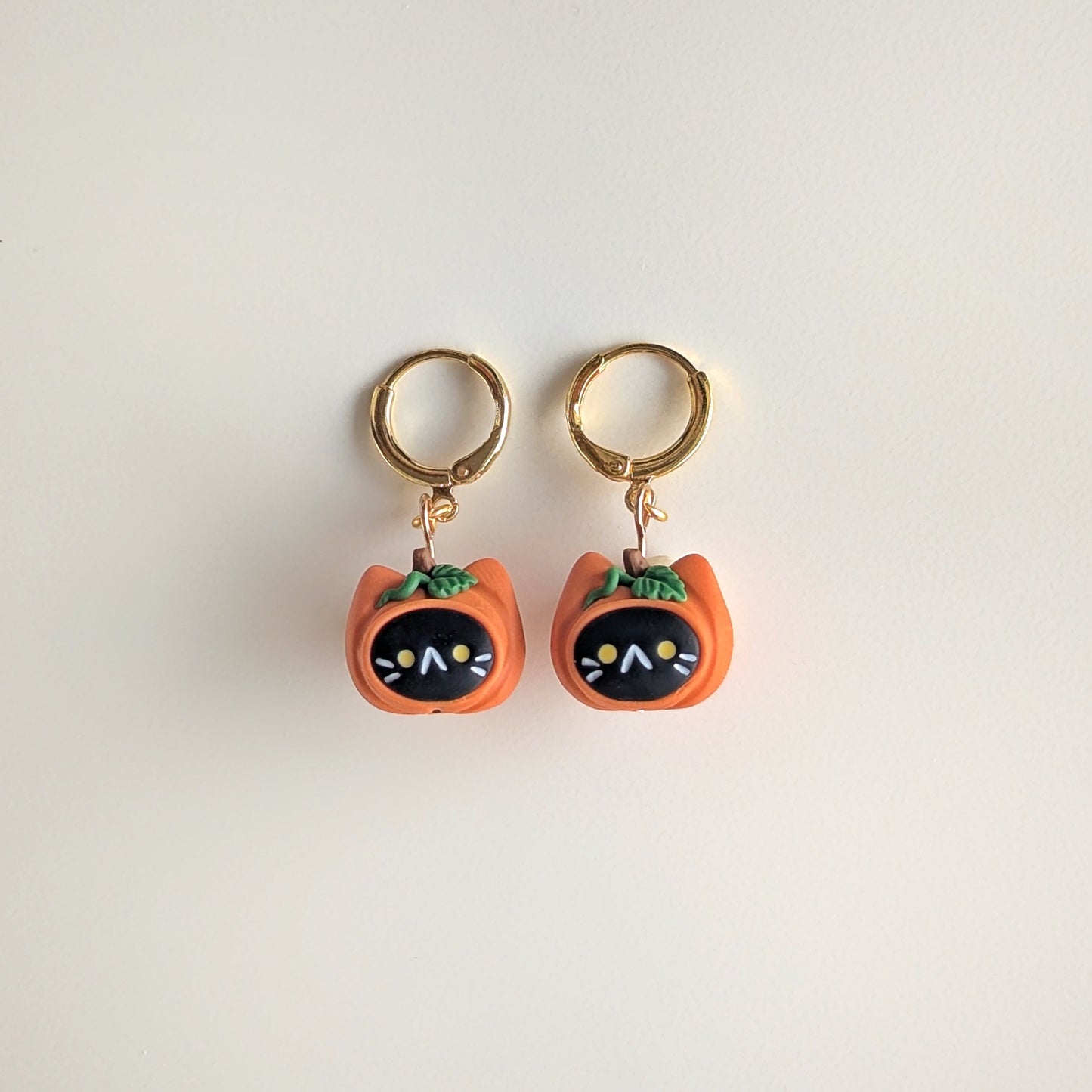 Pumpkin Cat Earrings