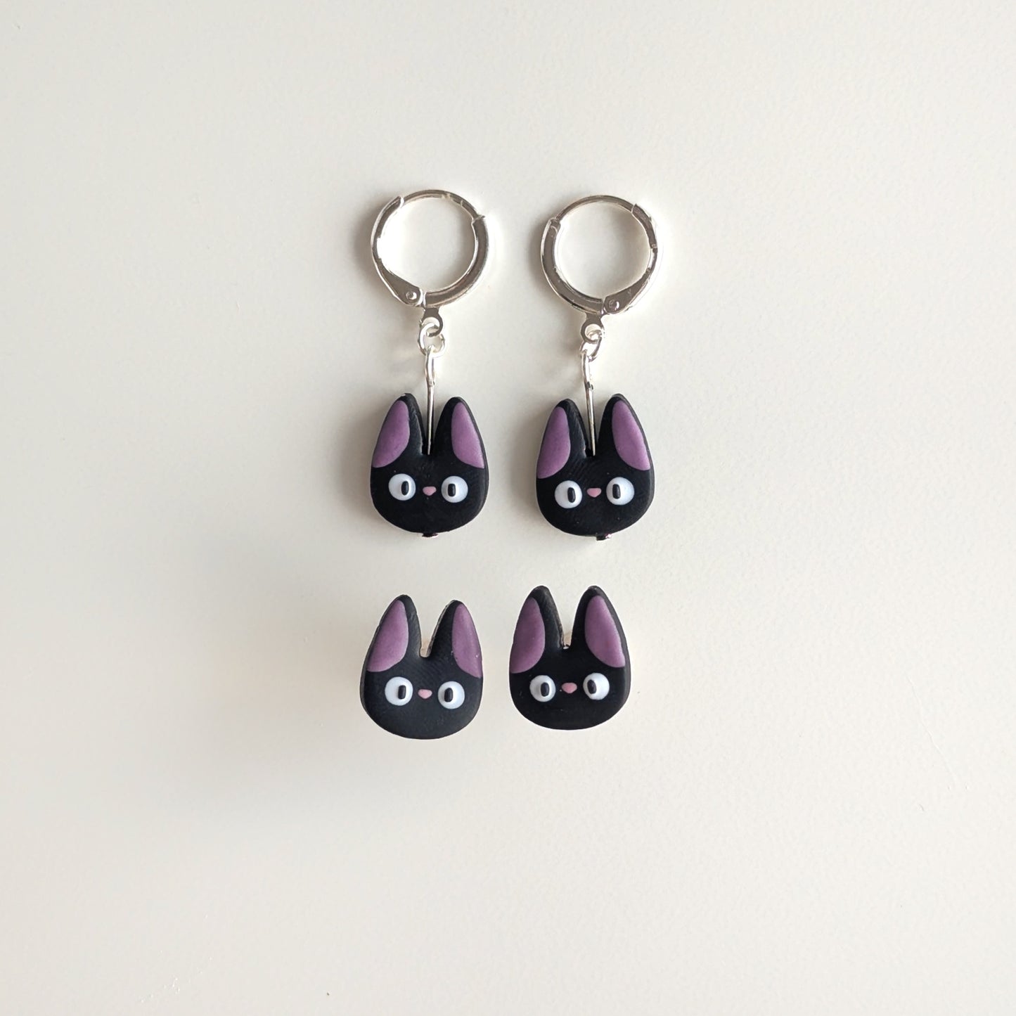 Black Cat Earrings (Dangle + Studs)