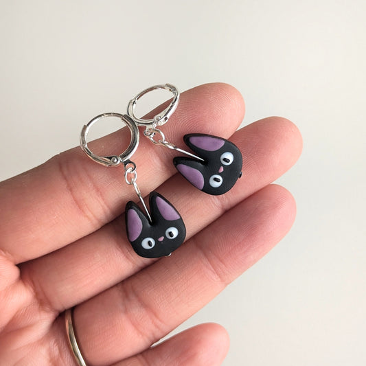 Black Cat Earrings (Dangle + Studs)