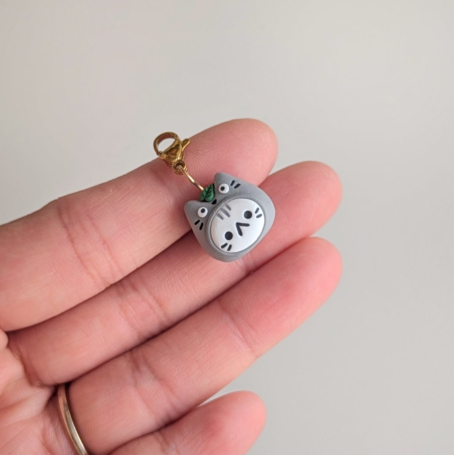 Grey Character Cat Charm