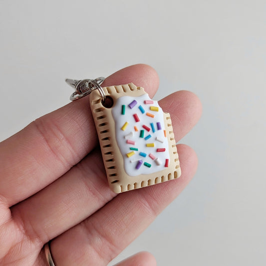 Confetti Toaster Pastry Keychain