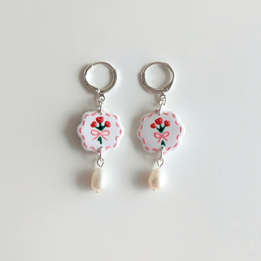 Floral Doily Earrings