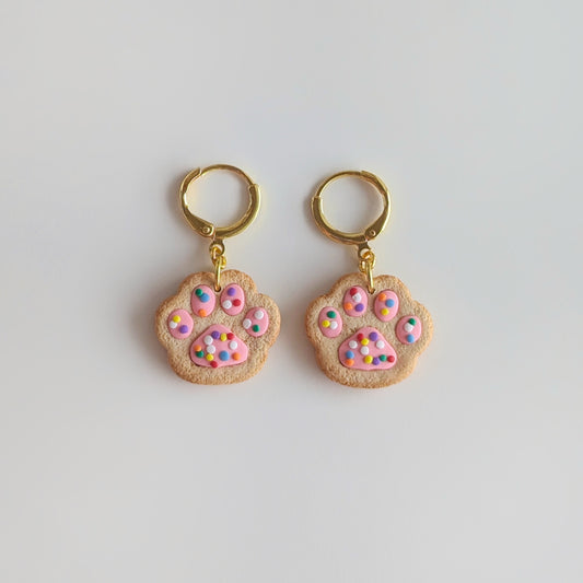 Paw Sprinkle Cookie Earrings
