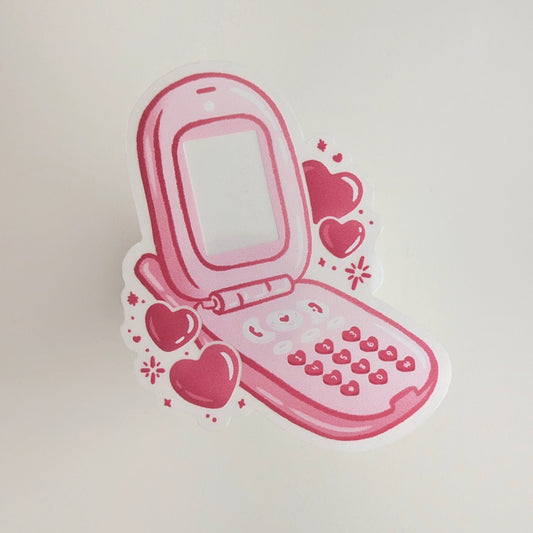 Flip Phone Frame Sticker (Clear)
