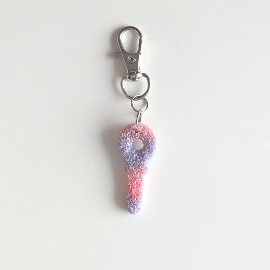 Jumbo Sour Key Keychain (Purple/Red)