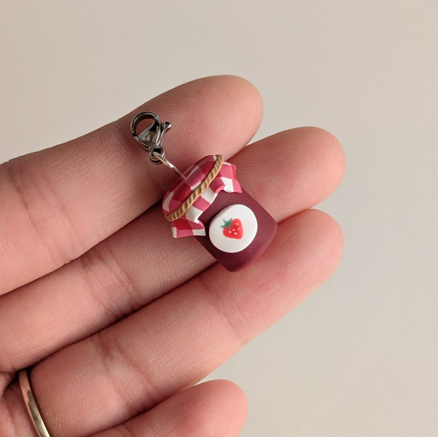 Strawberry Jam Jar Charm