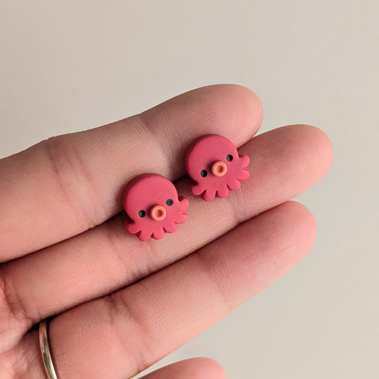 Mini Octopus Earrings (Dangle + Studs)