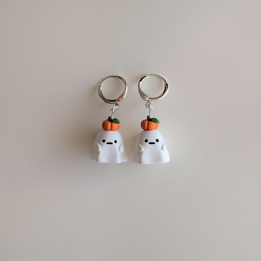 Ghost & Mini Pumpkin Earrings