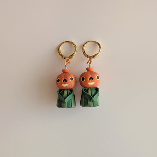 Pumpkin Guy Earrings