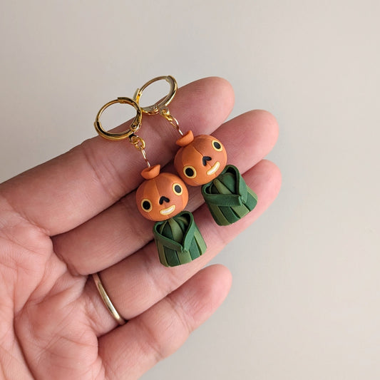 Pumpkin Guy Earrings
