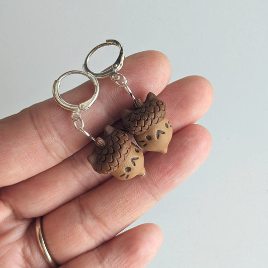 Acorn Cat Earrings