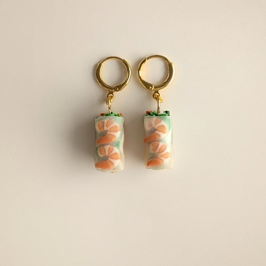 Shrimp Spring Roll Earrings
