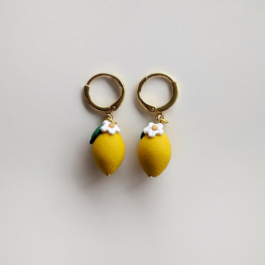 Lemon Bead Earrings
