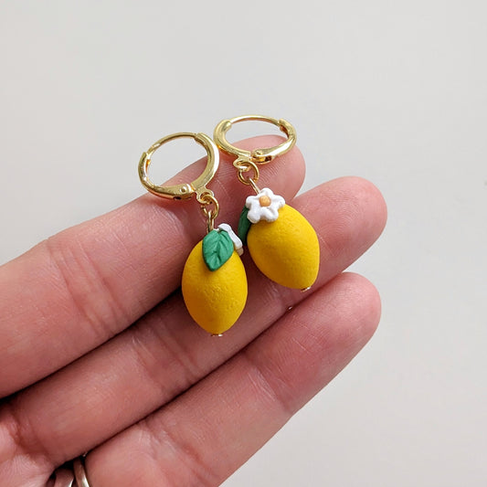 Lemon Bead Earrings